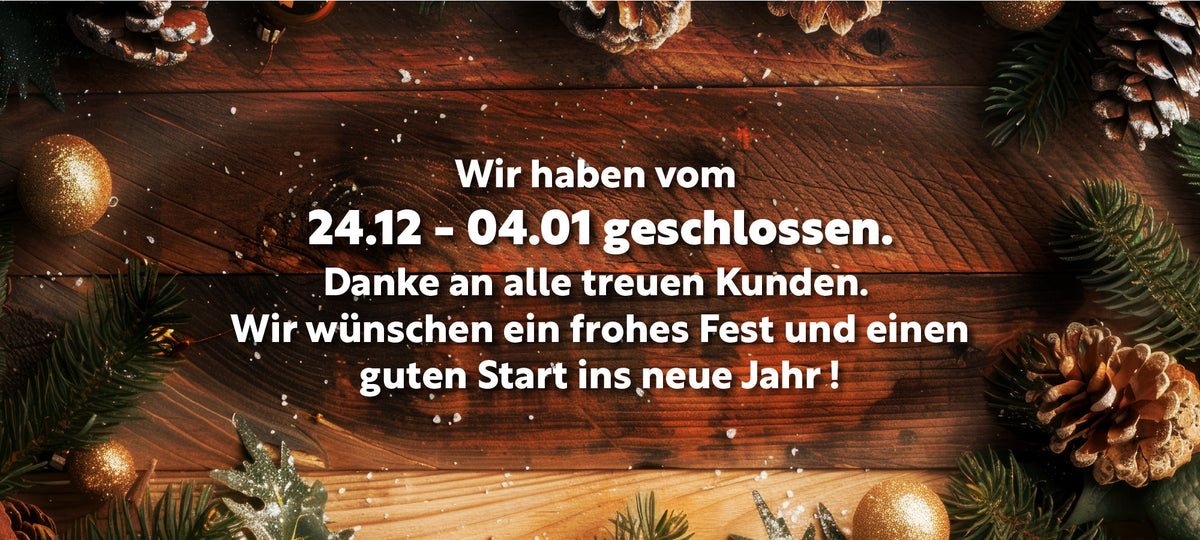 Winterpause vom 24.12 - 04.01.2026